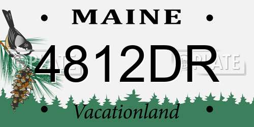 4812DR Maine License Plate