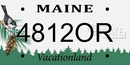 4812OR Maine License Plate