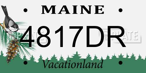 4817DR Maine License Plate