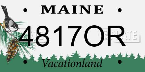 4817OR Maine License Plate