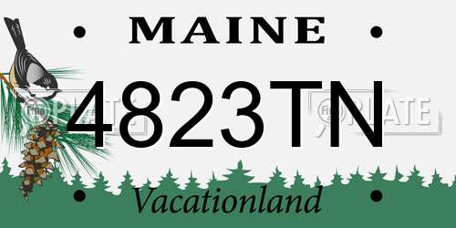 4823TN Maine License Plate