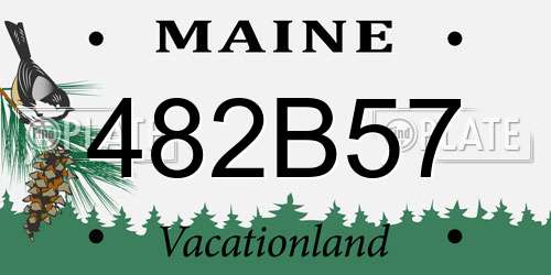 482B57 Maine License Plate