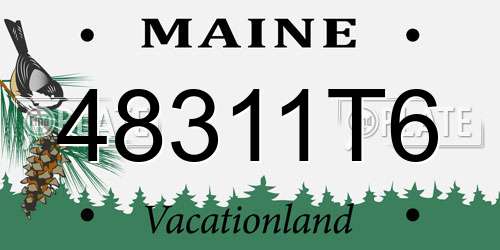 48311T6 Maine License Plate