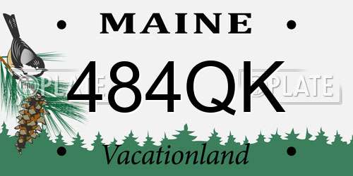484QK Maine License Plate