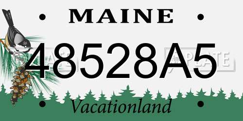 48528A5 Maine License Plate