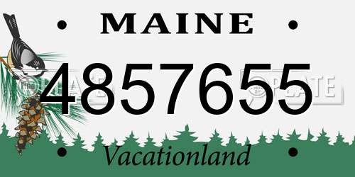 4857655 Maine License Plate