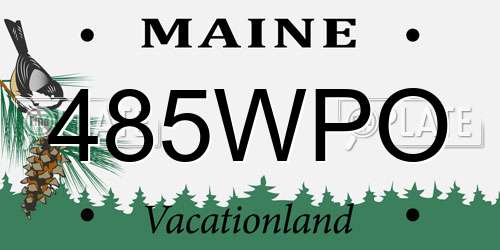 485WPO Maine License Plate