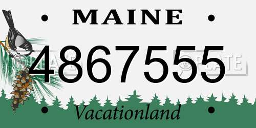 4867555 Maine License Plate