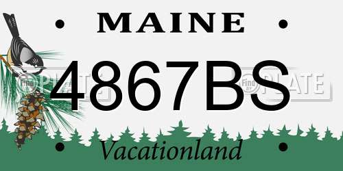 4867BS Maine License Plate