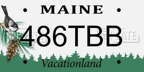 486TBB Maine License Plate