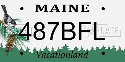 487BFL Maine License Plate