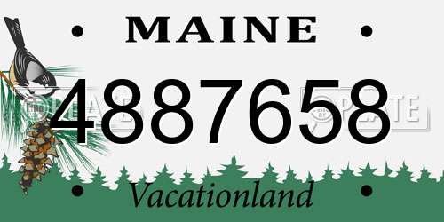 4887658 Maine License Plate