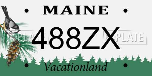488ZX Maine License Plate