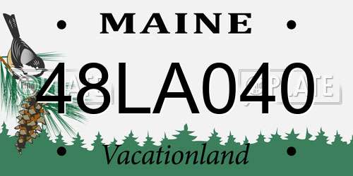 48LA040 Maine License Plate