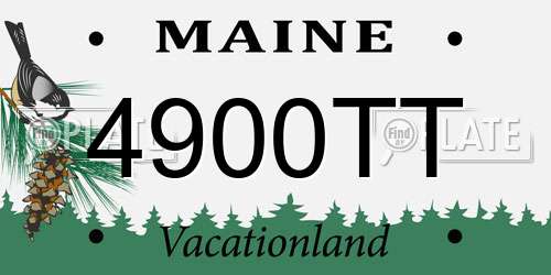 4900TT Maine License Plate
