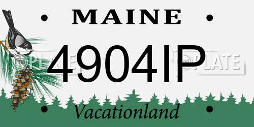 4904IP Maine License Plate