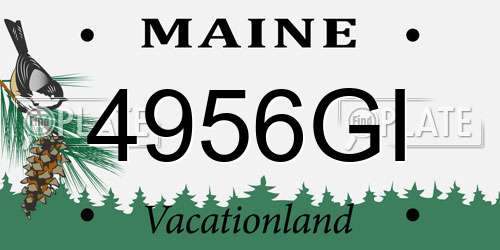4956GI Maine License Plate