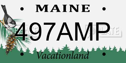 497AMP Maine License Plate