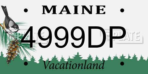 4999DP Maine License Plate