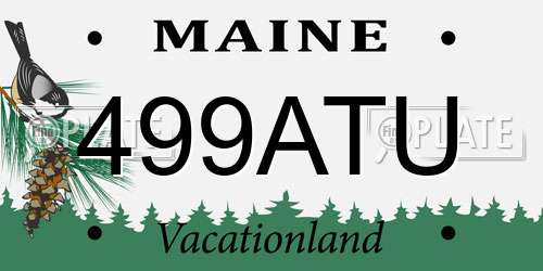 499ATU Maine License Plate