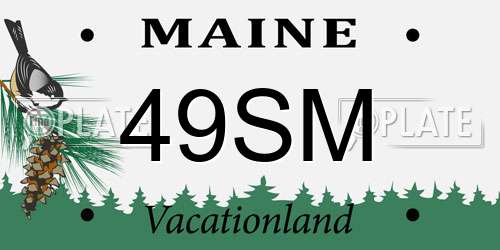49SM Maine License Plate