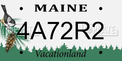 4A72R2 Maine License Plate