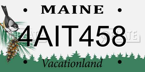 4AIT458 Maine License Plate