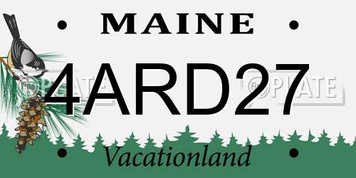 4ARD27 Maine License Plate