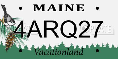 4ARQ27 Maine License Plate