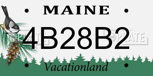4B28B2 Maine License Plate
