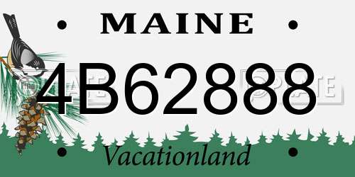 4B62888 Maine License Plate