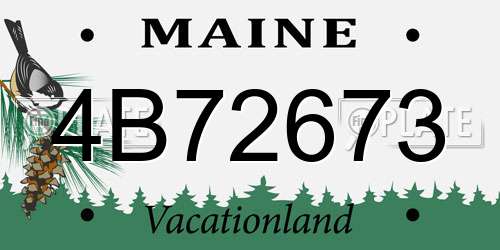 4B72673 Maine License Plate