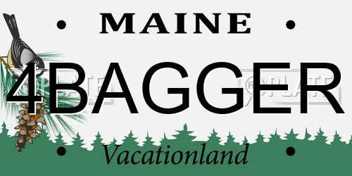 4BAGGER Maine License Plate