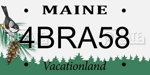 4BRA58 Maine License Plate