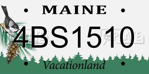 4BS1510 Maine License Plate