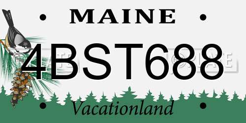 4BST688 Maine License Plate