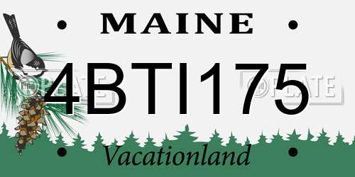 4BTI175 Maine License Plate