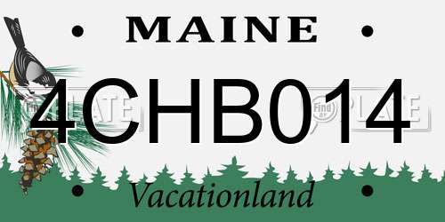 4CHB014 Maine License Plate