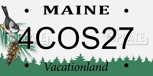 4COS27 Maine License Plate