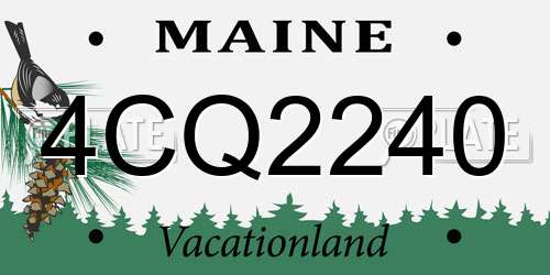 4CQ2240 Maine License Plate