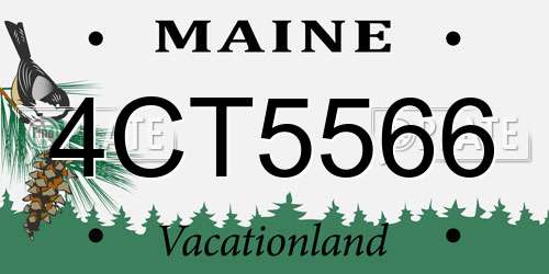 4CT5566 Maine License Plate