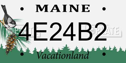 4E24B2 Maine License Plate