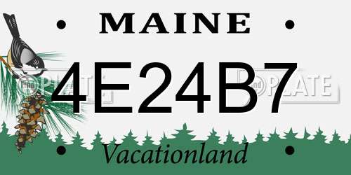 4E24B7 Maine License Plate