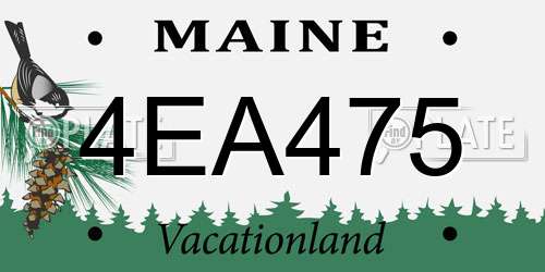 4EA475 Maine License Plate