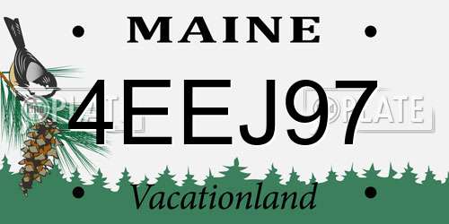 4EEJ97 Maine License Plate