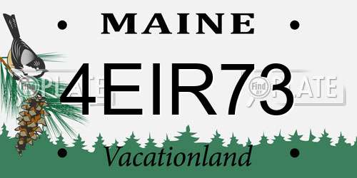 4EIR73 Maine License Plate