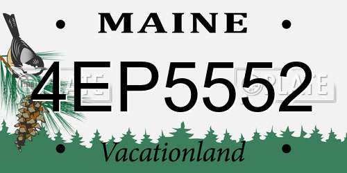 4EP5552 Maine License Plate