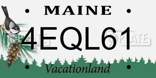 4EQL61 Maine License Plate