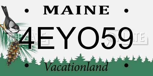 4EYO59 Maine License Plate