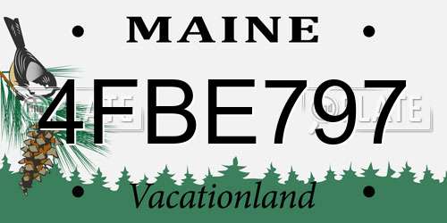 4FBE797 Maine License Plate